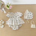 【66-90cm】ロンパース ベビー フラワー プリンセス - 画像 (4)
