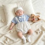 【66-90cm】ロンパース ベビーレイヤードチェックロンパース - 画像 (4)