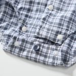 【73-90cm】ロンパース ベビー レイヤード クマ チェック - 画像 (5)