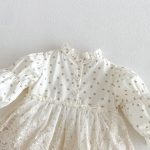 【66-90cm】ロンパース ベビー パフスリーブ 花柄 - 画像 (10)