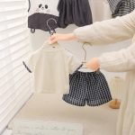 【73-100cm】セットアップ ベビー セーラー風 チェック - 画像 (6)