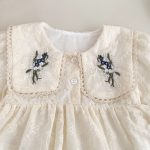 【66-90cm】ロンパース ベビー 花刺繡 プリンセス - 画像 (8)