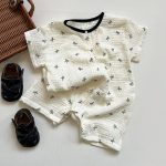【66-90cm】半袖 ロンパース ベビー ガーゼ冷房対策 シンプル - 画像 (18)