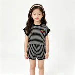 【90-130cm】セットアップ 女の子 チェリー ボーダー - 画像 (13)