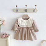 【73-110cm】ワンピース ベビー レトロ 刺繡 - 画像 (5)