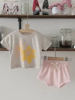 【66-100cm】セットアップ ベビー フラワー プリント - 画像 (20)