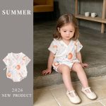 【73-90cm】ロンパース ベビー レース フルーツ柄 - 画像 (3)