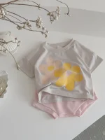 【66-100cm】セットアップ ベビー フラワー プリント - 画像 (17)