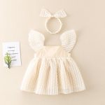 【80-100cm】ワンピース ベビー プリンセス クリーム - 画像 (4)