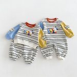 【66-110cm】ロンパースorセットアップ ベビー カラーバリ ボーダー - 画像 (12)