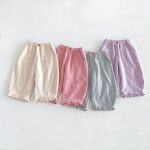 【80-130cm】パンツ 女の子 フリル 無地 4色選べる - 画像 (4)