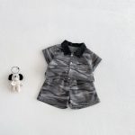 【73-100cm】セットアップ ベビー カモフラ トレンド - 画像 (2)