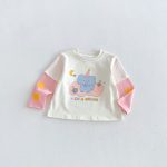 【80-130cm】長袖Tシャツ 女の子 カートゥーン レイヤード - 画像 (8)