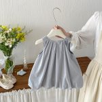 【73-100cm】ワンピース ベビー ノースリープ ドット柄 - 画像 (5)
