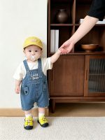 【73-120cm】サロペット ベビー 英字 合わせやすい - 画像 (3)