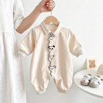 【66-100cm】ロンパース ベビー 折り襟 キュート - 画像 (4)