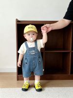 【73-120cm】サロペット ベビー 英字 合わせやすい - 画像 (4)