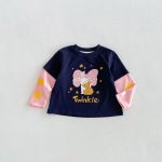 【80-130cm】長袖Tシャツ 女の子 カートゥーン レイヤード - 画像 (9)