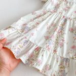 【80-130cm】ワンピース 女の子 花柄 フリル スウィート - 画像 (14)