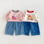 【80-130cm】パンツ 女の子 デニム フラワー - 画像 (3)