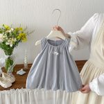 【73-100cm】ワンピース ベビー ノースリープ ドット柄 - 画像 (3)
