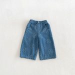 【80-130cm】パンツ 女の子 デニム フラワー - 画像 (4)