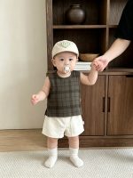 【73-110cm】ベストorパンツ ベビー チェック柄 合わせやすい - 画像 (5)