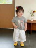 【73-120cm】半袖Tシャツ ベビー リボン付き ファッション - 画像 (6)
