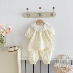 【80-130cm】ルームウェア 女の子 ドット柄 フリル - 画像 (6)