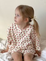 【80-120cm+親サイズ】ルームウェア セットアップ イチゴ 履きやすい - 画像 (6)