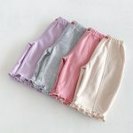 【80-130cm】パンツ 女の子 フリル 無地 4色選べる - 画像 (5)