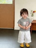 【73-120cm】半袖Tシャツ ベビー リボン付き ファッション - 画像 (2)