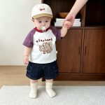 【73-120cm】Tシャツorパンツ ベビー ラグラン カートゥーン