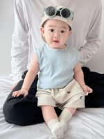 【73-110cm】ベストorショーパンツ ベビー 通気性拔群 シンプル - 画像 (6)