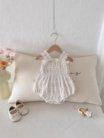 【66-90cm】ロンパース ベビー キャミソール レース フリル - 画像 (3)