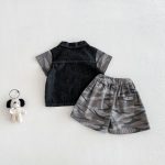 【73-100cm】セットアップ ベビー カモフラ トレンド - 画像 (3)