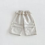 【80-130cm】パンツ 女の子 フリル リボン付き 無地 - 画像 (7)