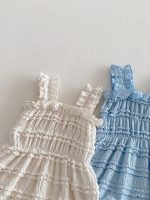 【66-90cm】ロンパース ベビー キャミソール レース フリル - 画像 (5)