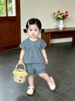 【73-120cm】セットアップ ベビー ドット柄 カジュアル - 画像 (5)