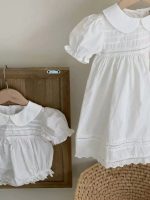 【66-90cm】ロンパース/ワンピース ベビー 折り襟 シンプル - 画像 (5)