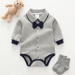 【66-90cm】ロンパース ベビー ボウタイ シンプル - 画像 (6)