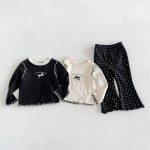 【80-130cm】トップスorパンツ 女の子 リボン スウィート - 画像 (4)