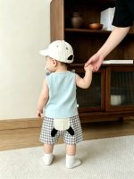 【73-120cm】ベストorショートパンツ ベビー カートゥーン かわいい - 画像 (3)