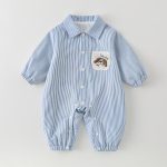 【66-90cm】カバーオール ベビー ストライプ お出かけに - 画像 (5)