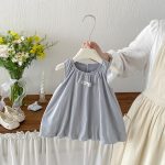 【73-100cm】ワンピース ベビー ノースリープ ドット柄 - 画像 (4)