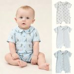 【66-90cm】ロンパース ベビー 折り襟 履きやすい - 画像 (2)