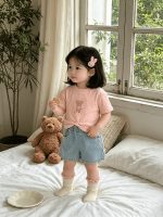 【73-120cm】Tシャツorパンツ ベビー 薄手 スウィート - 画像 (2)