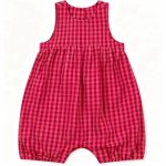 【66-90cm】ロンパース ベビー チェック柄 ノースリープ - 画像 (4)