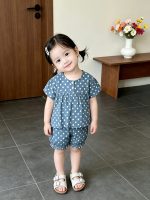 【73-120cm】セットアップ ベビー ドット柄 カジュアル - 画像 (4)