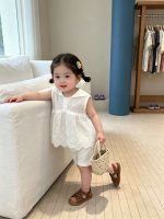 【73-110cm】セットアップ ベビー ノースリープ シンプル - 画像 (3)